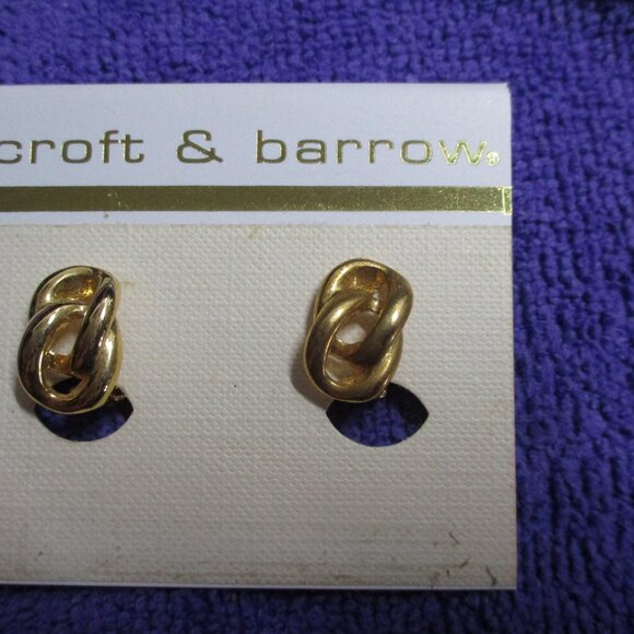 Bogo - Croft & Barrow Clip Earrings NEW vintage with a drawstring gift bag - Picture 4 of 4